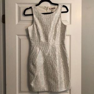 Silver and white dress